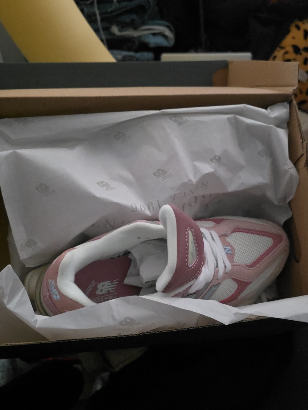 New Balance Pink and White Athletic Shoes - Picture 5 of 9